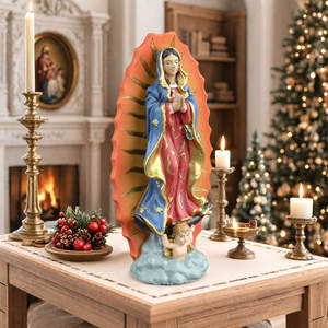 Estatua religiosa <span class=keywords><strong>de</strong></span> Madonna, adorno <span class=keywords><strong>de</strong></span> resina, Nuestra Señora <span class=keywords><strong>de</strong></span> <span class=keywords><strong>Guadalupe</strong></span>, decoraciones navideñas para el hogar para la oración - Product Image 3