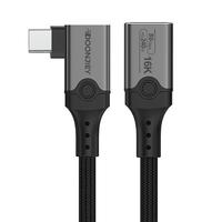 Câble tressé en PVC OEM USB 3.2/4.0/5 Type-C PD100W 240W 8K 16K 40Gbps 80Gbps 120Gbps pour le transfert de données entre ordinateur et téléphone portable