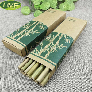 Embalaje de papel de fibra de bambú, Pajita de reciclaje orgánico ecológico reutilizable - Product Image 3