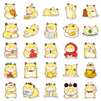50pcs Usine Vente Fun Vitality Personnalisé Original Hamster Syrien Autocollants pour Parapluie et Porte