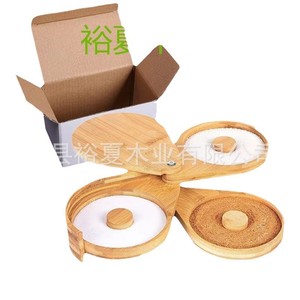Bamboo Rotating <b>Spice</b> <b>Jar</b> 6.5 In Swivel Lid Multifunction Condiment Container For Kitchen Use - Product Image 5