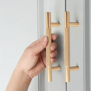 Rod Knurled Carved Contemporary Furniture Door Handle Cupboard <b>Wardrobe</b> Door Pulls Cabinet Drawer Knobs <b>Hardware</b> Durable Easy - Product Image 4