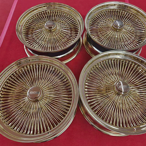 ล้อซี่ลวดขนาด 22 นิ้ว สีทองทั้งหมด ล้อซี่ลวดเหล็กแบบถอดได้ - Product Image 3
