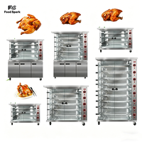 Machine à rôtir poulet au gaz/électrique, rôtissoire industrielle, meilleur prix, 3, 6, 9 broches, acier inoxydable argenté, four de restaurant