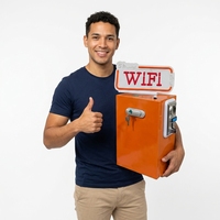 Máquina expendedora de WiFi con punto de acceso inalámbrico y sistema de gestión en la nube ShareWiFi con aplicación gratuita
