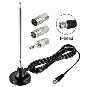 <span class=keywords><strong>Antenna</strong></span> HDTV da Interno 4K 1080P DVB-T2/DTMB UHF/VHF FM/AM Radio con Base Magnetica Telescopica in Plastica Guadagno 5dBi - Product Image 3
