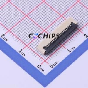 FC05-S29FCT-00 FFC/FPC Connector SMD,P=0.5mm,Horizontal Mount Connector Flip Cover Type Bottom Contact 29P 0.5mm - Product Image 1