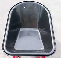 Brouette de jardin en plastique vert 100l avec bac seau en polyéthylène HDPE haute densité, réservoir 65l 78l 85l