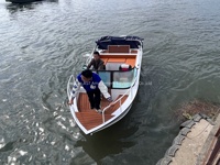 Bateaux de parasail de luxe d'occasion en aluminium soudé pour 8 passagers à vendre en Chine, bateau de pêche familial modulaire hors-bord mini pour la pêche en haute mer