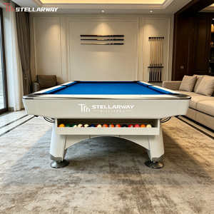 Table de billard américaine Stellarway de luxe, grain de bois vintage, design industriel moderne et classique, solide, haut de gamme, nouvelle arrivée A-01-1 - Product Image 1