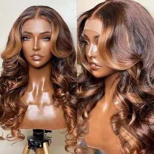 Ombre Human Hair Lace Wig Brown,wholesale Brazilian Hair Hd Loose Deep Wave Frontal Wig,Custom Lace Front Wigs For Black Women