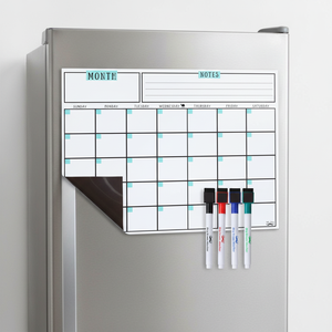 Tableau blanc magnétique hebdomadaire pour réfrigérateur, 16x12 pouces, résistant aux taches, effaçable à sec, pour liste de tâches et plans de repas - Product Image 1