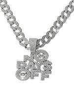 Iced out Bling Or Argent Zircon Charm Collier avec Couronne Lettres Pendentif À La Mode Hip Hop Bijoux pour Hommes Femmes Cadeau De Mariage