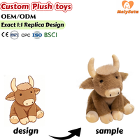 Peluche Vache des Highlands Personnalisée OEM, Réplique 1:1 de Jouet en Peluche de Dessin Animé, Poupée en Peluche Vache Douce pour Cadeau d'Anniversaire Enfant et Décoration