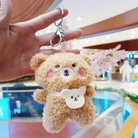 En gros Personnalisé En Peluche Kawaii Ours Porte-clés Décoration Sac Pendentif Ours En Peluche mini Jouets En Peluche Porte-clés Poupées