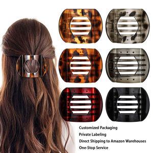 6 pinces à <span class=keywords><strong>cheveux</strong></span> plates moyennes, pinces à griffes plates, barrettes à <span class=keywords><strong>cheveux</strong></span> françaises, accessoires pour femmes et filles (écaille de tortue) - Product Image 1