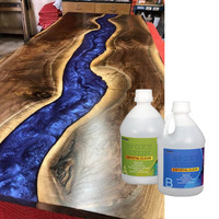 Coulée moderne faite sur commande chimique de résine époxyde de Tableau de rivière en bois époxyde en cristal