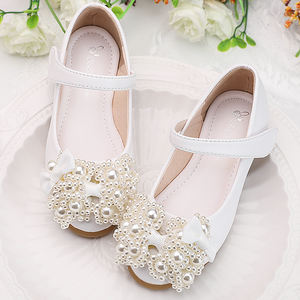 أحذية رسمية للأطفال مزينة بالخرز وفيونكة، أحذية أميرات وفتيات الزهور، مناسبة لحفلات أعياد الميلاد والعروض - Product Image 2