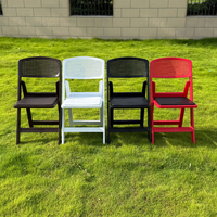 Chaise pliante en résine de qualité commerciale, design classique personnalisé, avec dossier perforé, pour événements d'entreprise, jardins, extérieur, mariages et repas