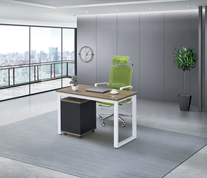Kustom Elm minimalis Satu meja komputer Modular mebel kantor kecil untuk staf - Product Image 1