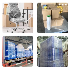 Plástico 50 cm X 300 <span class=keywords><strong>M</strong></span> 80 Ga Rollo transparente Embalaje de paleta Autoadherente Fuerza industrial Embalaje de envío Película de envoltura elástica - Product Image 5