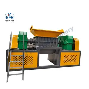 Trituradora de doble eje de plástico de gran venta, reciclaje de neumáticos de heno de alfalfa, trituradora de fuelle de chatarra electrónica