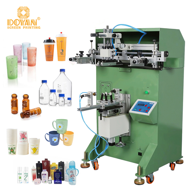 Curved Semi-Automatic Screen Printing Machine for Water Bottles Coffee Cups Mugs & Fire Extinguishers