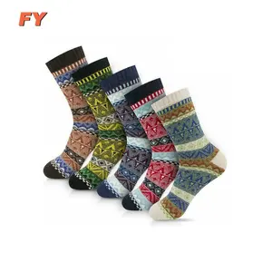 FY-N712最优质的羊毛袜子便宜温暖的青年半羊毛袜子出售制造商