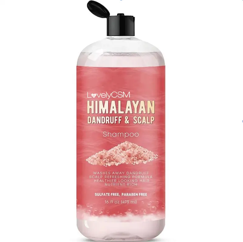 OEM Private Label Haarausfall produkte Schuppen Kopfhaut Rizinusöl Bio Vegan Herbal Natural Himalayan Salt Haarwuchs Shampoo