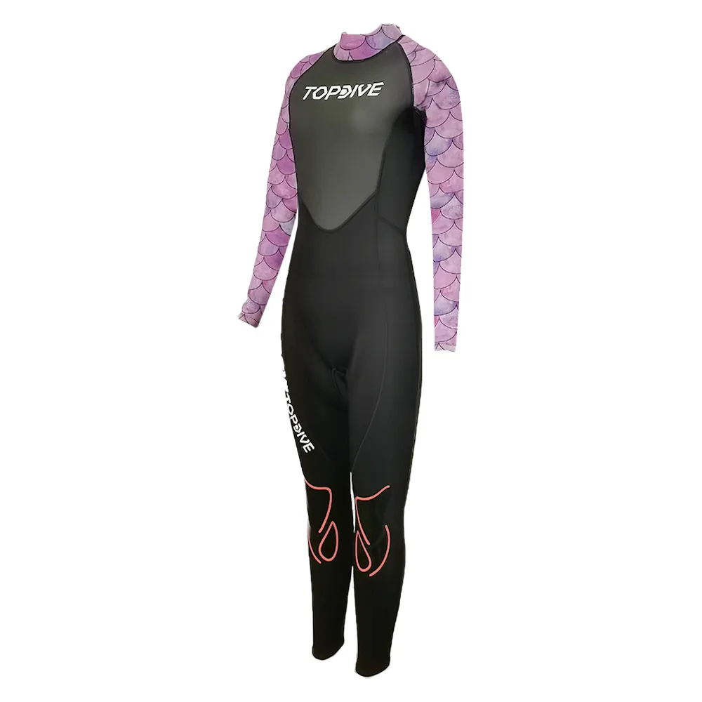 Frauen Langarm One Piece Wet Suit 3mm Neopren Surfing Diving Open Cell Pro Neopren anzug