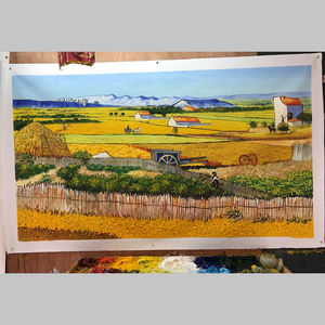 Venta al por mayor personalizado hecho a mano <span class=keywords><strong>Vincent</strong></span> <span class=keywords><strong>Van</strong></span> <span class=keywords><strong>Gogh</strong></span> pintura al óleo moderna lienzo famosos paisajes florales bordes pintados personalizados - Product Image 5
