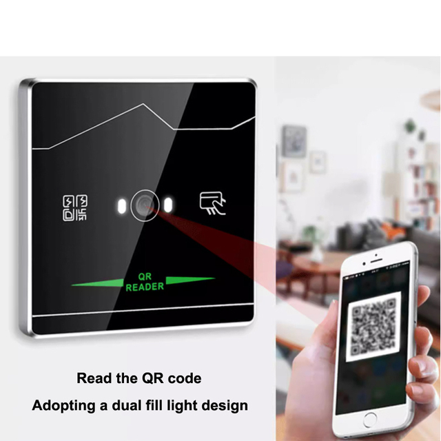 High Performance Wall Mounted Access Control RS485 Weigand 26/34 2D Barcode QR Scanner All-in-one RFID Card Reader