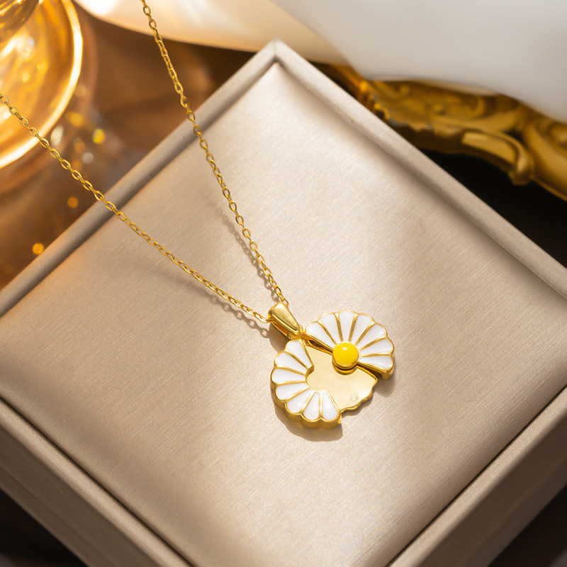 gold  daisies necklace3#