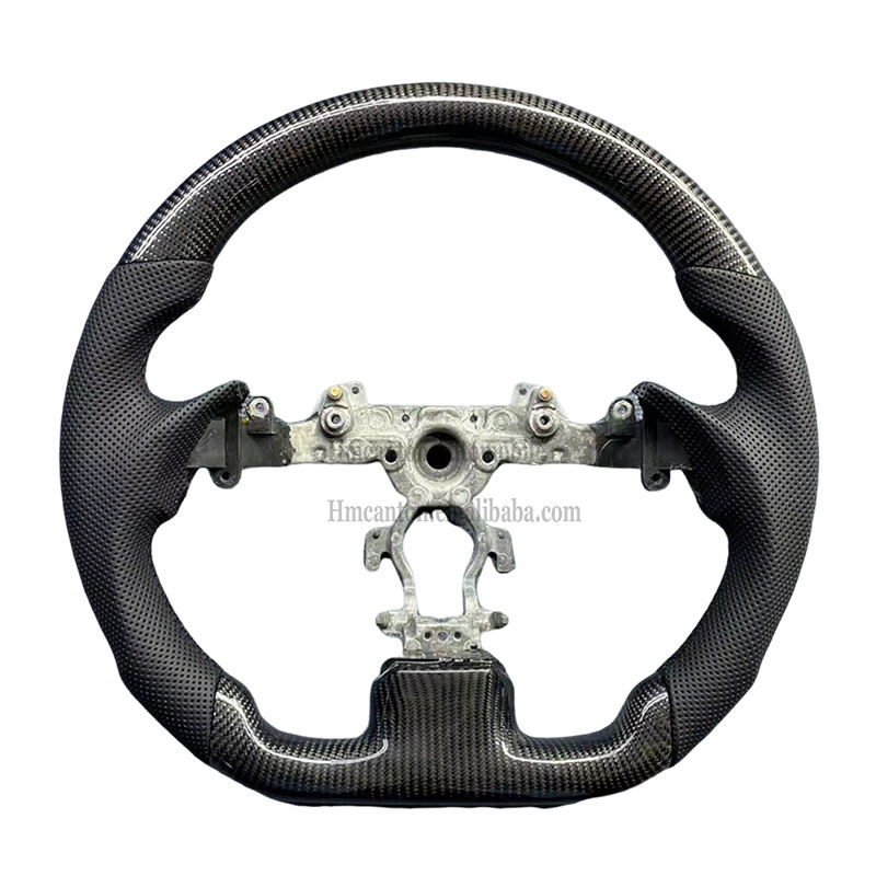 carbon+perforated leather+black stitching