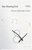 Lunettes sans monture en titane pur 8g, sophistiquées, plaquées IP, durables, pour adultes unisexes, livraison rapide