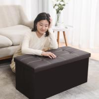 Chengjun Pouf rond en velours grande capacité 76*38*38cm, repose-pieds, table basse, organisateur, décoration intérieure, banc de rangement, tabouret ottoman