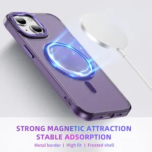 Coque de téléphone portable antichoc en TPU avec logo personnalisé compatible avec IP 14 13 12 Pro Max XS Max Couverture arrière en matériau PC sans fil