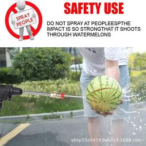 เครื่องฉีดน้ำแรงดันสูงไร้สาย 45 บาร์ 240 วัตต์ สำหรับล้างรถยนต์ แบบพกพา ใช้กับ Makit - Product Image 6