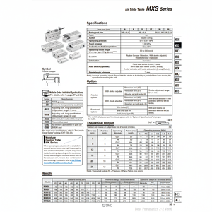 Pièces pneumatiques de MXS16-50BSAT de table de glissière d'air pneumatique de SMC - Product Image 1