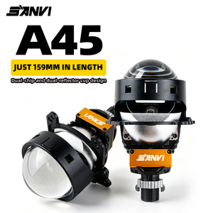 Sanvi A45 Lente de Proyector Mini Bi-LED de 3.0 Pulgadas 6000K 72W 12V Doble Chip Doble Reflector para Actualización de Faros de Coche - Product Image 1