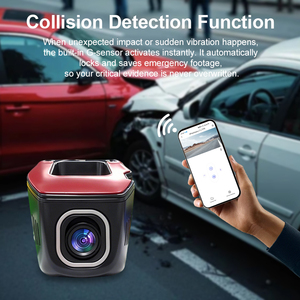 กล้องติดรถยนต์ Universal Loop Recorder G-Sensor Dash Cam ความละเอียด 1440P พร้อม WIFI ควบคุมผ่านแอพพลิเคชั่นบนโทรศัพท์มือถือ รองรับการเชื่อมต่อโทรศัพท์ กล้องบันทึกภาพด้านหน้ารถ - Product Image 5