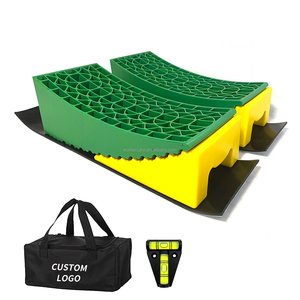 Ensemble de rampes de mise à niveau <span class=keywords><strong>pour</strong></span> caravane, rampes de mise à niveau robustes <span class=keywords><strong>pour</strong></span> <span class=keywords><strong>camping</strong></span>-cars, remorques, lot de 2, comprend des cales de mise à niveau - Product Image 2