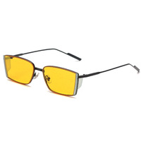 Lunettes de soleil de marque OEM UV400 pour hommes et femmes, nouveau style rectangulaire en métal, options de couleurs variées disponibles