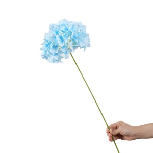 Flores Artificiales de Hortensia Greenway, Azul Claro, Amarillo Otoñal, Verde Oscuro, Planta Completa, Arreglos Florales Decorativos - Product Image 5
