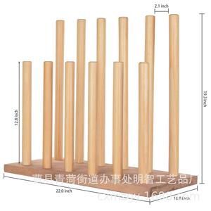 Wooden <b>Shoe</b> Rack Rain Boot Drainer Upside Down Drying <b>Storage</b> <b>Space</b> <b>Saving</b> Multi Purpose Entryway Organizer - Product Image 5