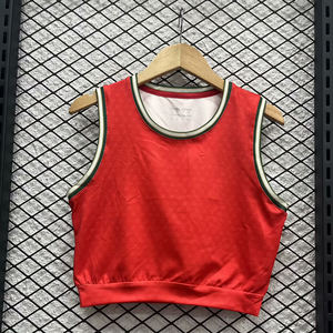 قميص تدريب كرة قدم برتغالي عالي الجودة 26-27، توب نسائي يكشف البطن، سترة بدون أكمام - Product Image 3