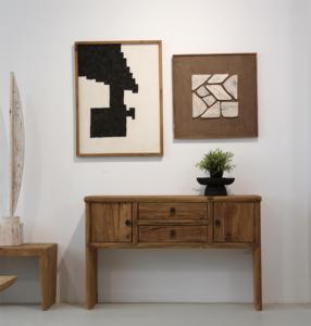 Bán Buôn Chất Lượng Cao Giá Rẻ Giá Cổ Bằng Gỗ Cong Hành Lang Góc Console Bảng Cho Phòng Khách - Product Image 5