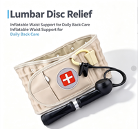 Ceinture de soutien lombaire gonflable réglable et élargie en PU avec colonne d'air pour traction et protection de la taille