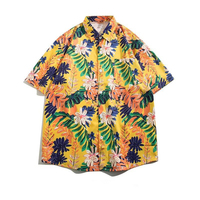 Fashion Forward Chemise de jeu de réalité virtuelle pour hommes Chemises hawaïennes éclairées par LED avec des impressions de contrôleur de jeu et des accents au néon pour Gam