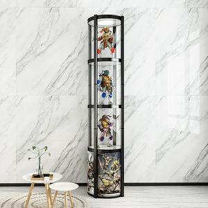 Rak Pameran Lipat 4 Tingkat Bentuk Persegi dan Bulat, Model Retractable Twist Tower - Product Image 5